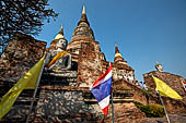 Ayutthaya, Thailand. Wat Yai Chai Mongkhon, the colossal bell-shaped chedi. 